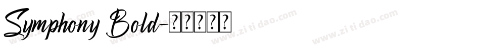 Symphony Bold字体转换